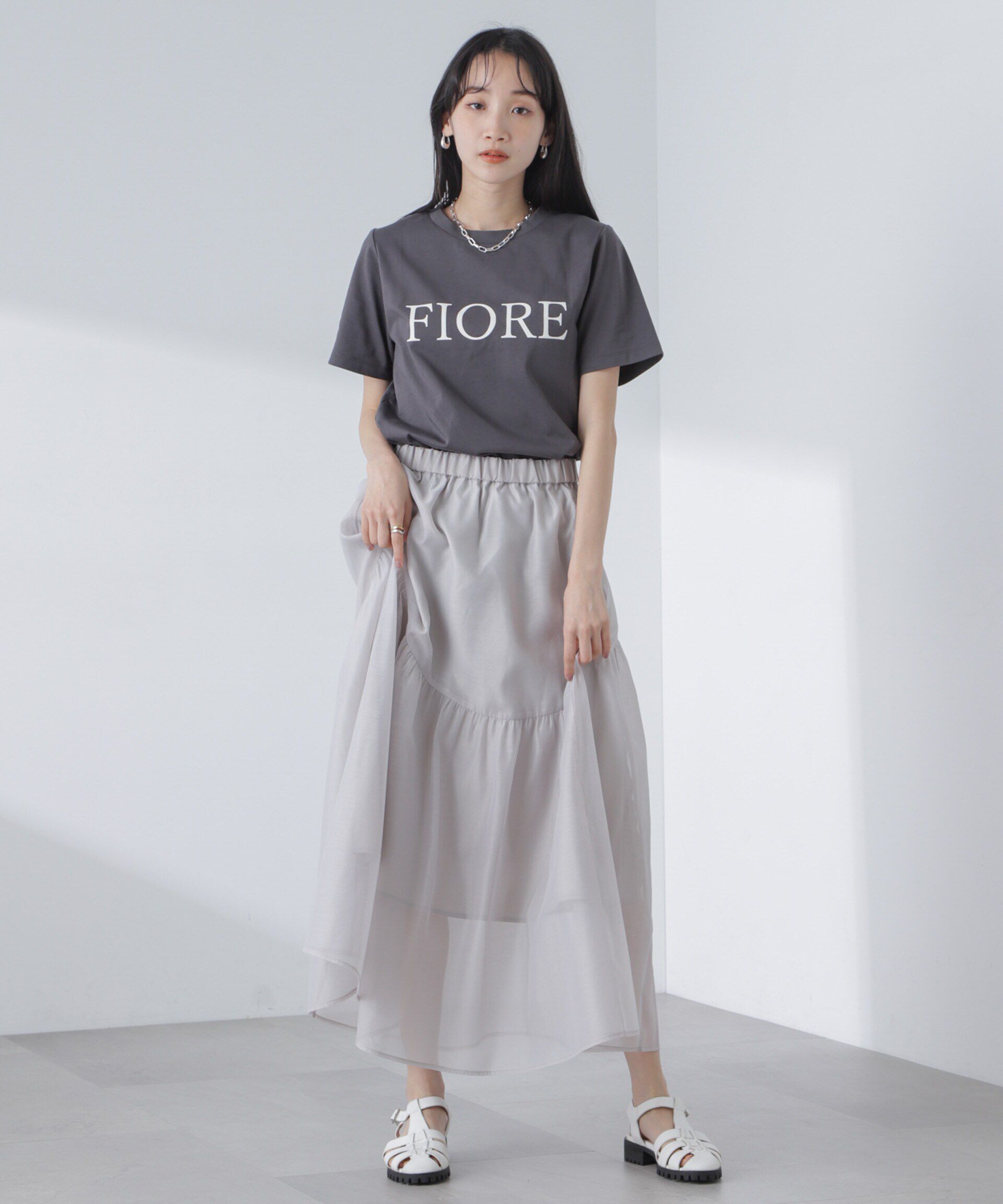 nano･universe「シアーギャザースカート」|スカート|