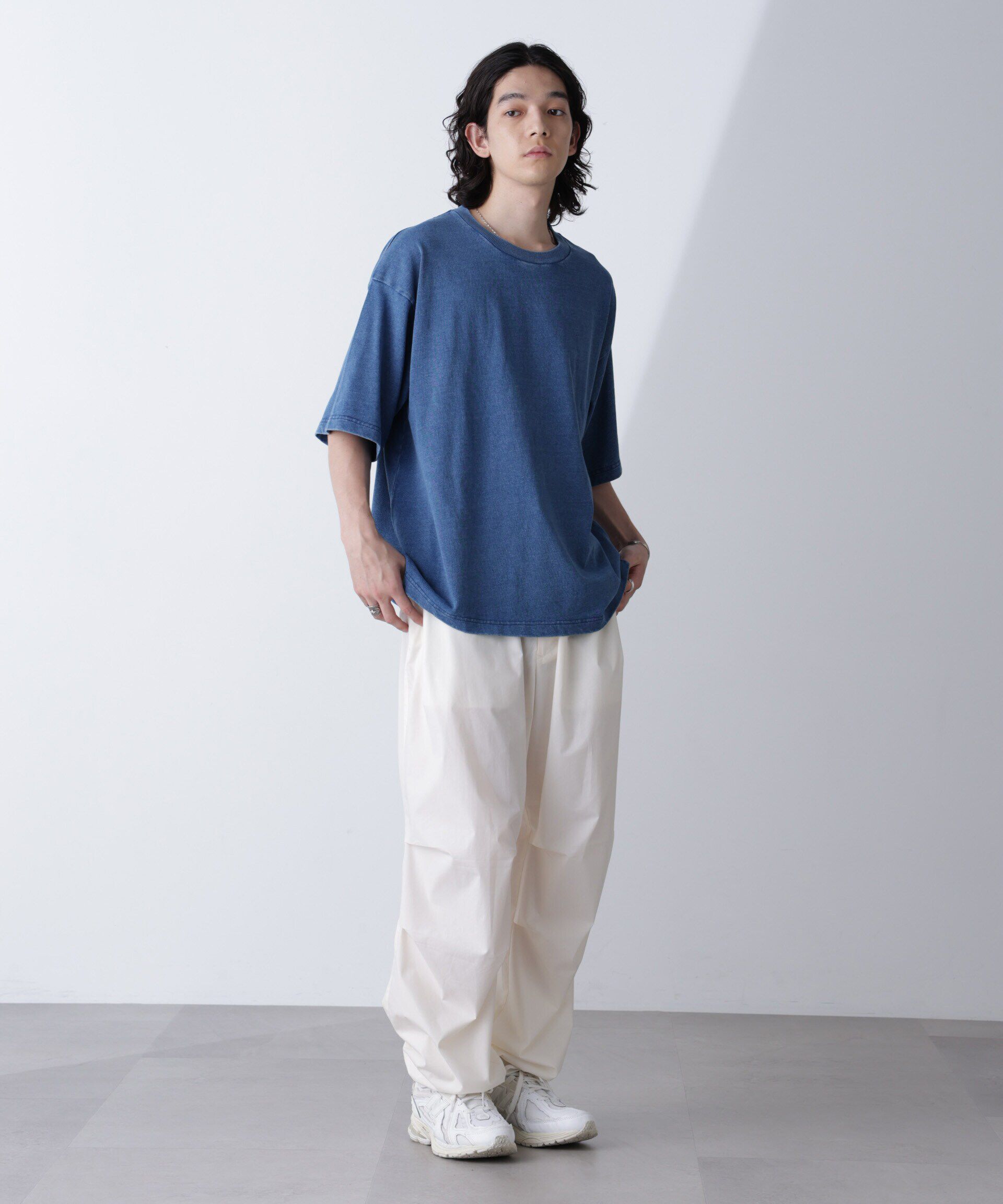 nano･universe「リラックスインディゴTシャツ 半袖」|Tシャツ・カットソー|