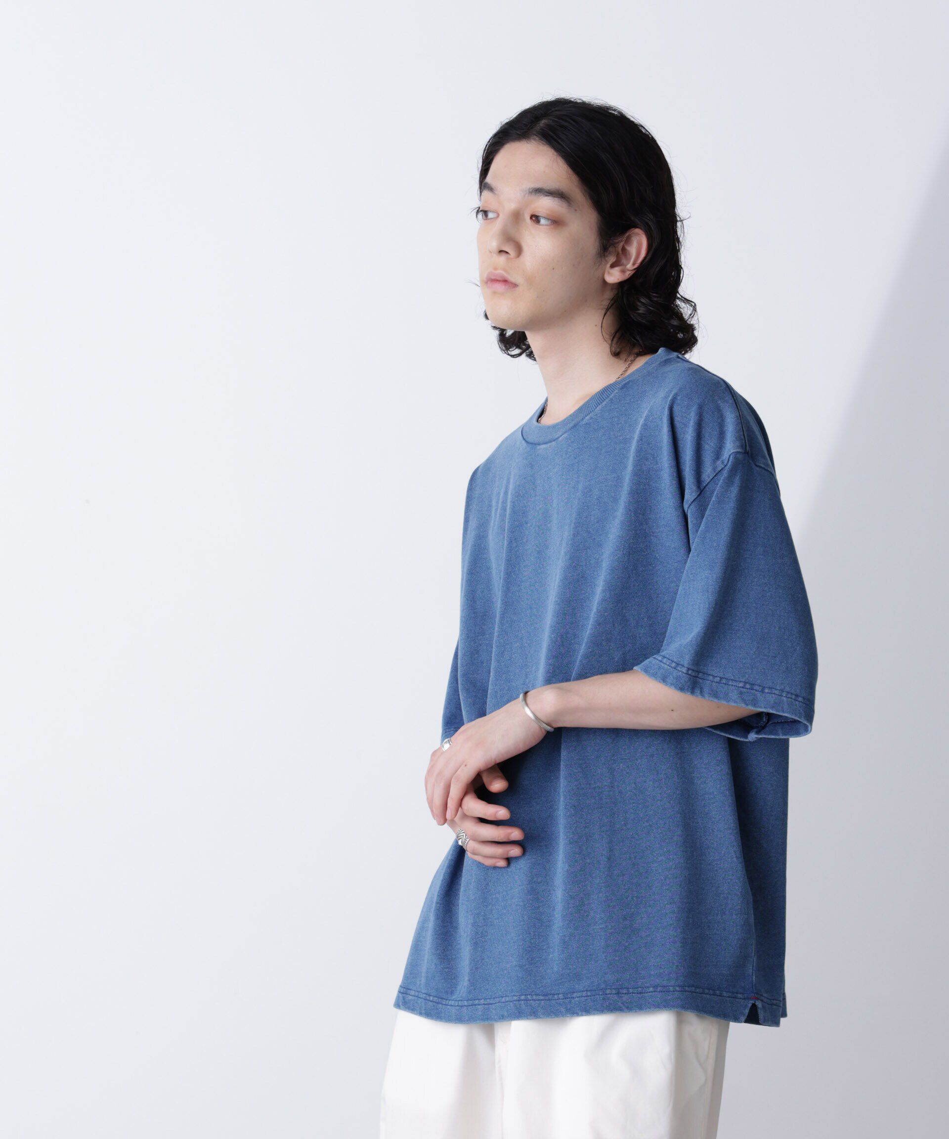 nano･universe「リラックスインディゴTシャツ 半袖」|Tシャツ・カットソー|