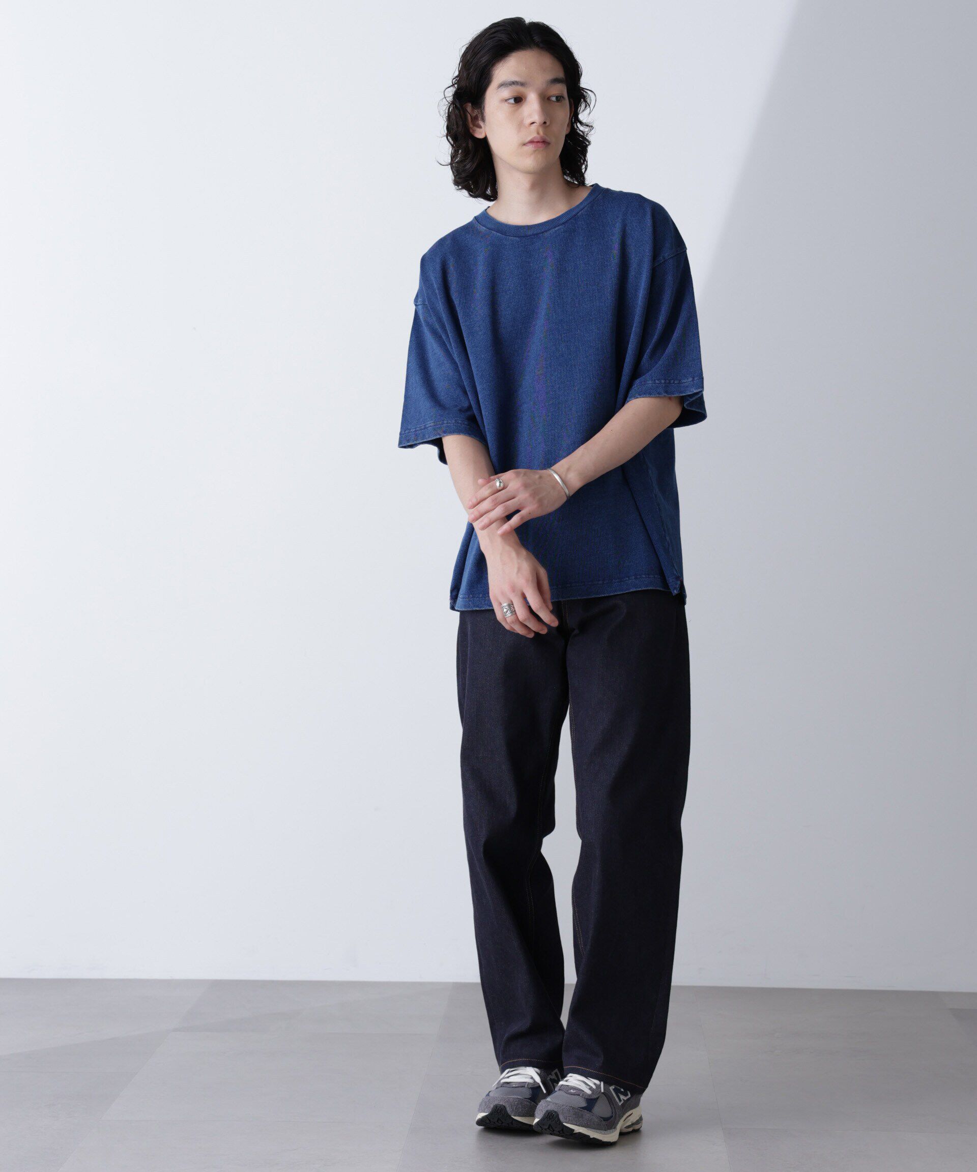 nano･universe「リラックスインディゴTシャツ 半袖」|Tシャツ・カットソー|