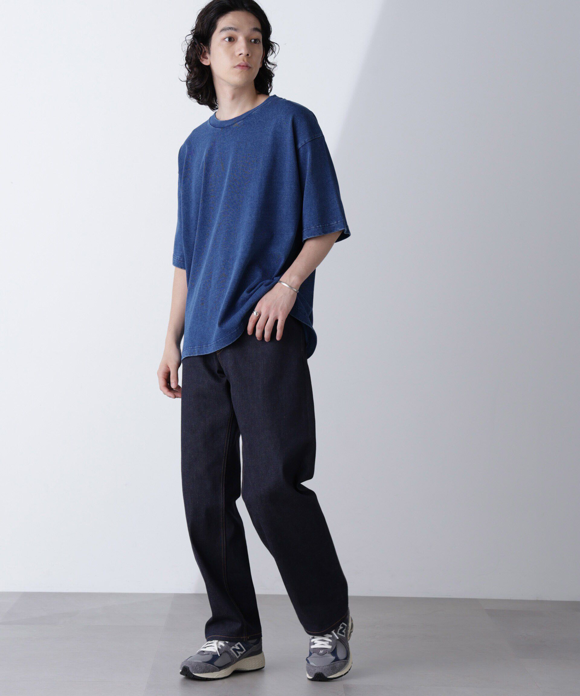 nano･universe「リラックスインディゴTシャツ 半袖」|Tシャツ・カットソー|