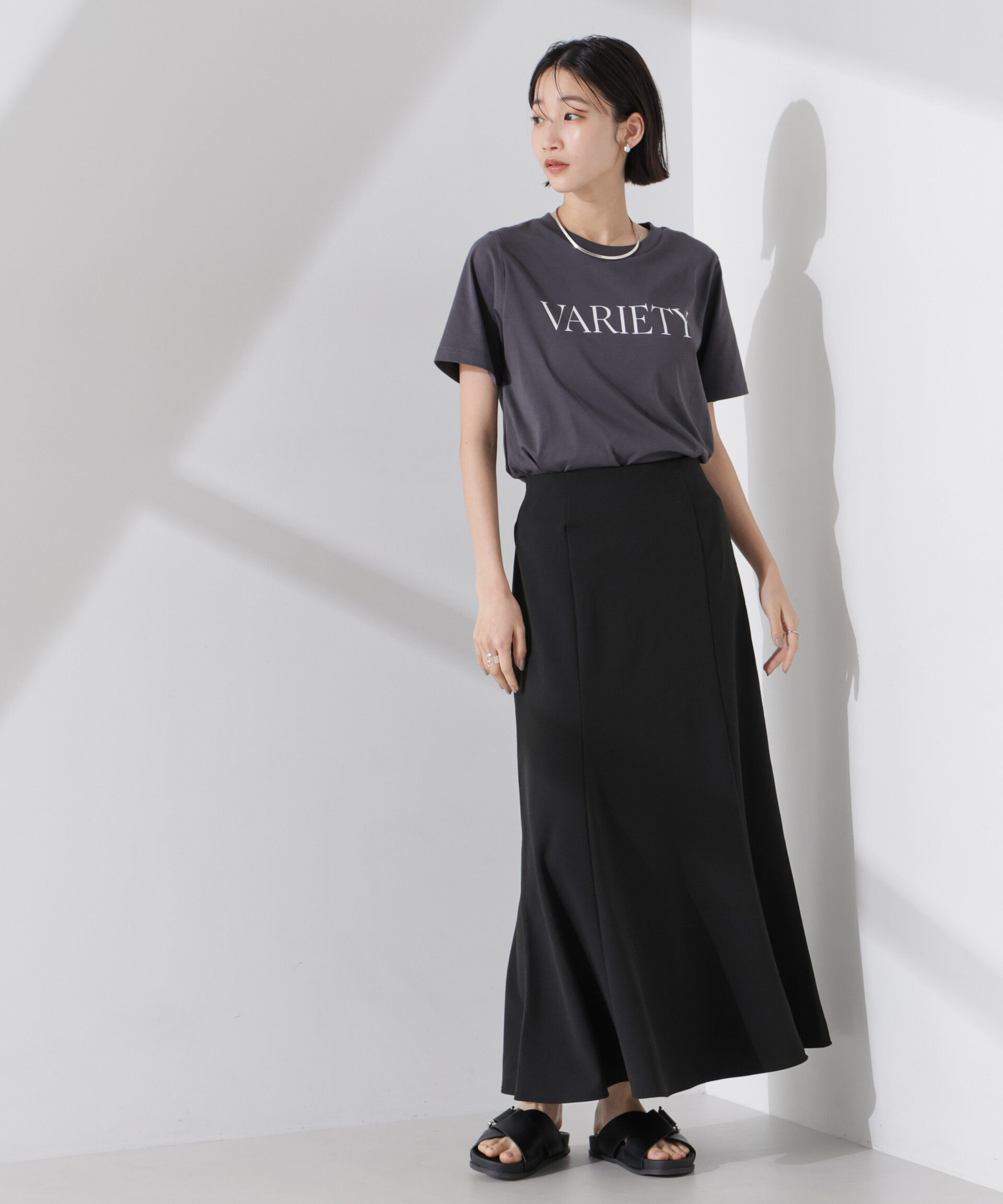 nano･universe「カットジョーゼットフレアスカート（セットアップ可）」|スカート|