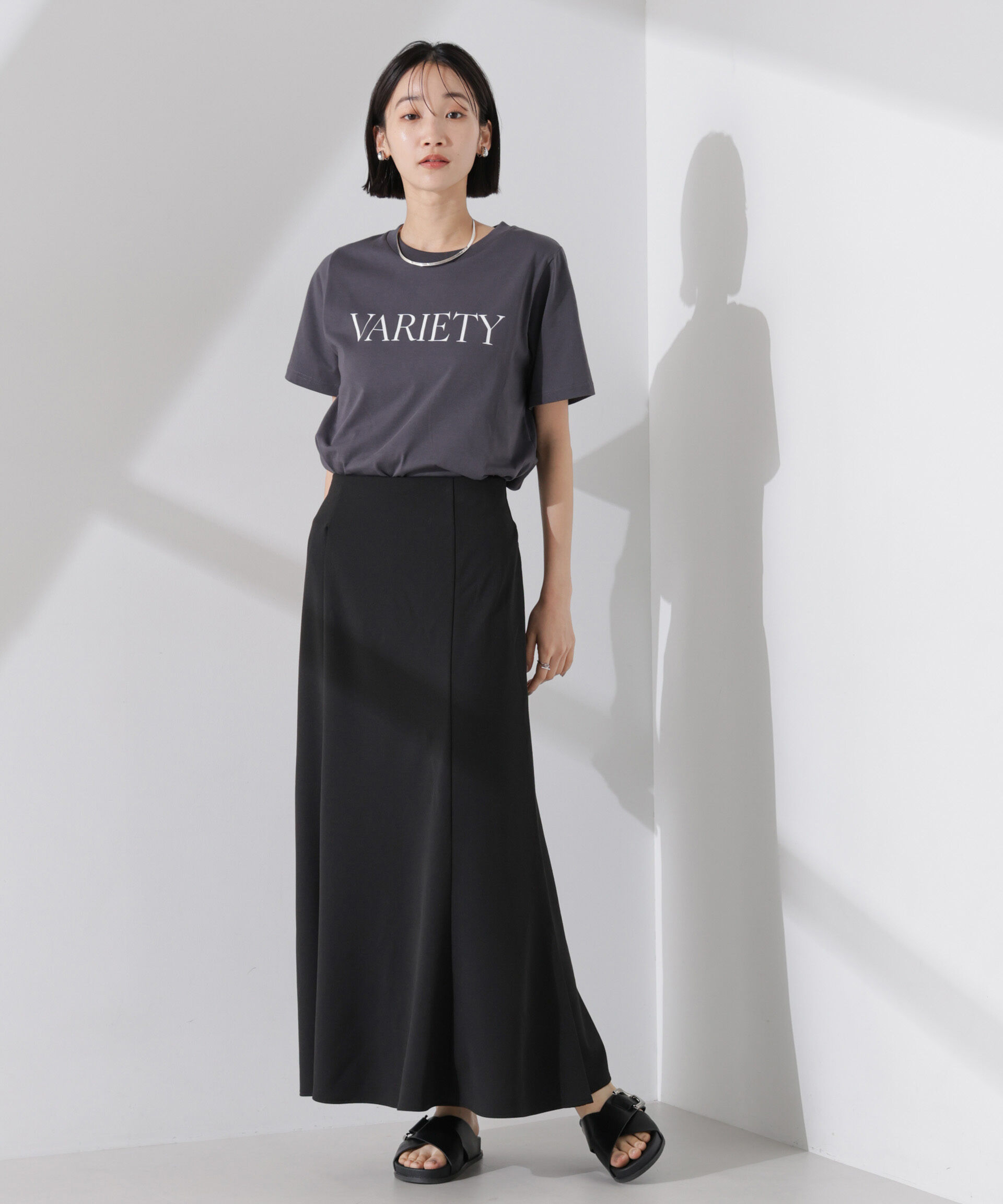 nano･universe「カットジョーゼットフレアスカート（セットアップ可）」|スカート|