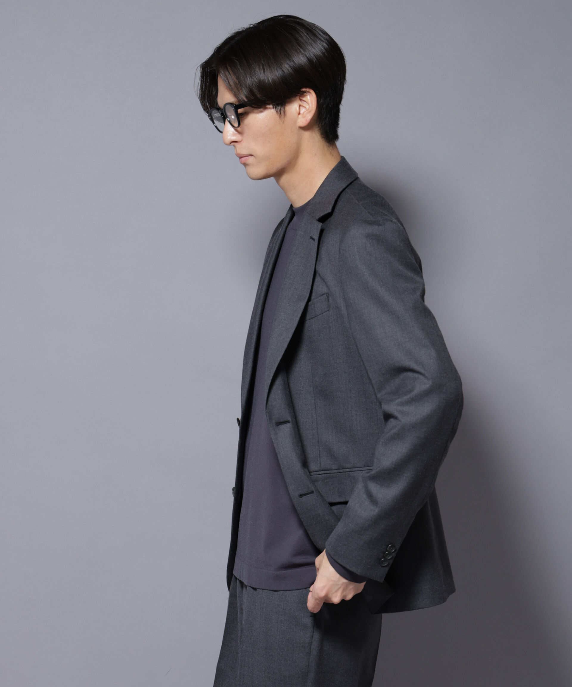 nano･universe「｢N JACKET PREMIUM｣RENU(R) ｳｰﾙ混洗えるｻｷｿﾆｰｼﾞｬｹｯﾄ(ｾｯﾄｱｯ」|スーツ|D.グレー2