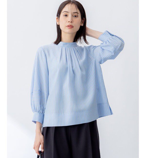 組曲「リヨセルシャーティングハイネック ブラウス」|シャツ・ブラウス|ｻｯｸｽﾌﾞ