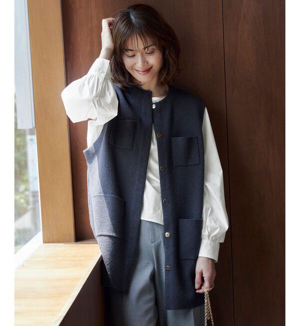 自由区「【洗える】SOMELOSクロップド丈 ブラウス」|シャツ・ブラウス|