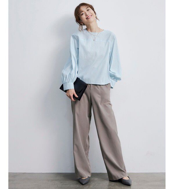 自由区「【洗える】SOMELOSクロップド丈 ブラウス」|シャツ・ブラウス|