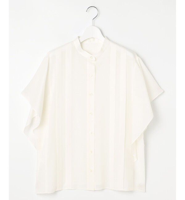 自由区「【接触冷感・吸水速乾・洗える】ナチュラルリネンフレア袖 シャツ」|シャツ・ブラウス|