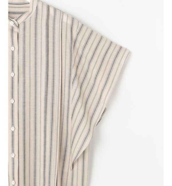 自由区「【接触冷感・吸水速乾・洗える】ナチュラルリネンフレア袖 シャツ」|シャツ・ブラウス|