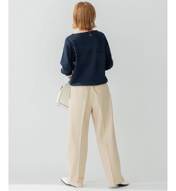 23区「【洗える】ラスターコットンポリエステル ニット」|ニット・セーター|