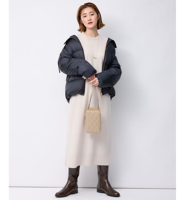 23区「【洗える】ウールカシミヤ ニットワンピース」|ワンピース|