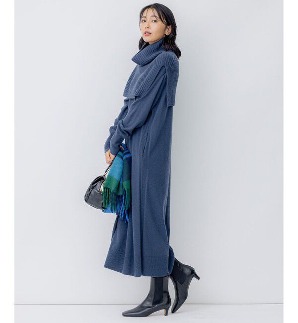 23区「【洗える】ウールカシミヤ ニットワンピース」|ワンピース|