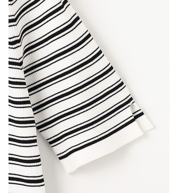 23区「【洗える】レーヨンポリエステルストレッチ 5分袖 ニット」|ニット・セーター|