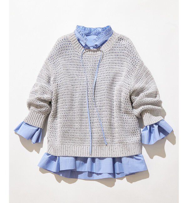 23区「【洗える】スパングル ボートネック ニット」|ニット・セーター|