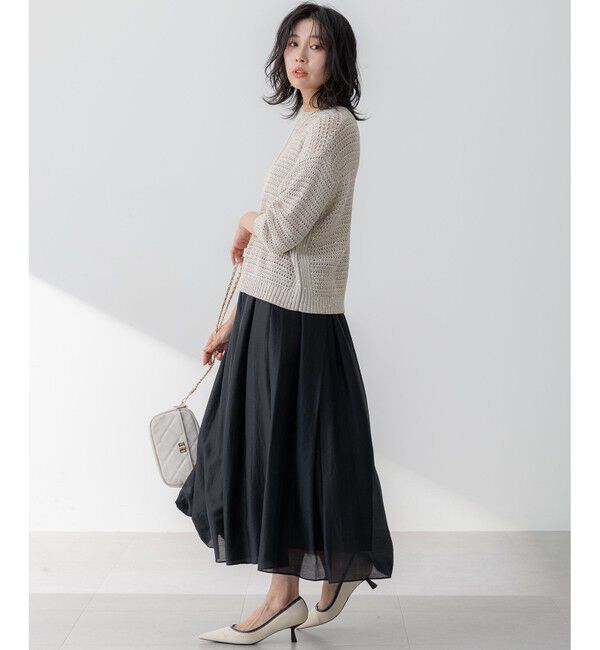 23区「【洗える】スパングル ボートネック ニット」|ニット・セーター|