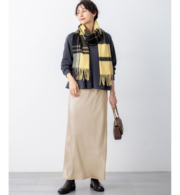 23区「カシミヤ チェック マフラー」|マフラー|