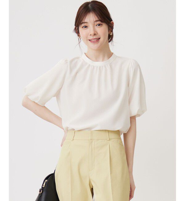 ANY SIS「【洗える】シアーストライプ ブラウス」|シャツ・ブラウス|オフ