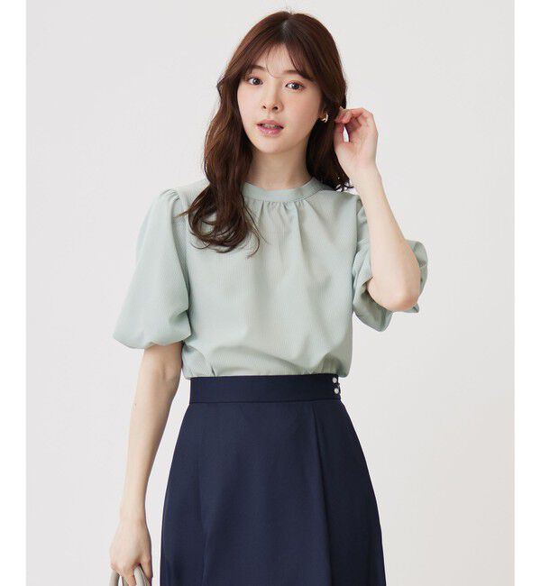 ANY SIS「【洗える】シアーストライプ ブラウス」|シャツ・ブラウス|ミント