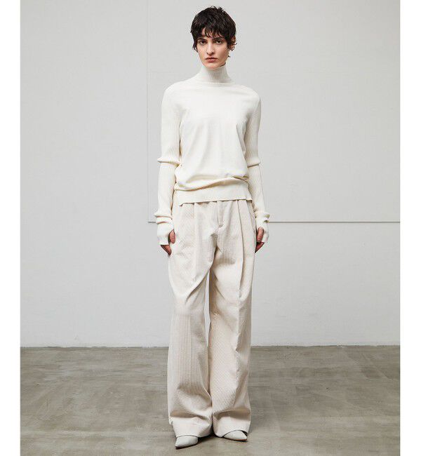 BEIGE,「【洗える】WILLOW / サムホールハイネックニット」|ニット・セーター|