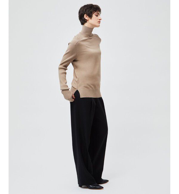 BEIGE,「【洗える】WILLOW / サムホールハイネックニット」|ニット・セーター|