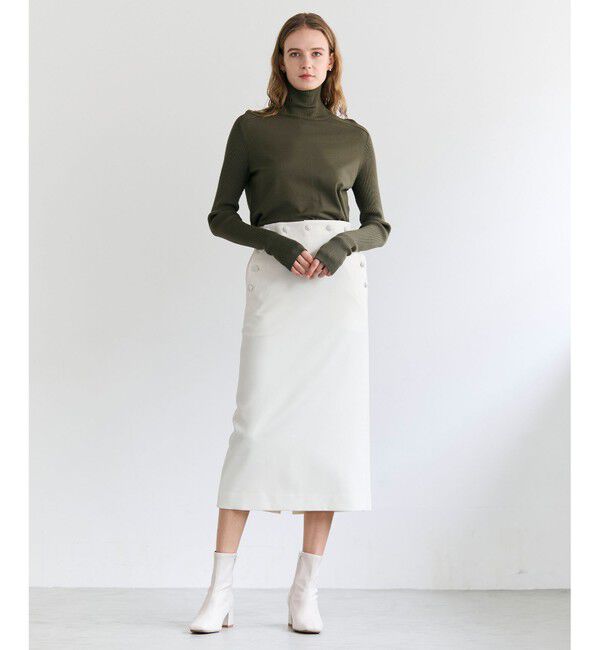 BEIGE,「【洗える】WILLOW / サムホールハイネックニット」|ニット・セーター|