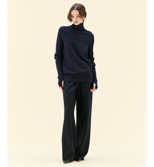 BEIGE,「【洗える】WILLOW / サムホールハイネックニット」|ニット・セーター|