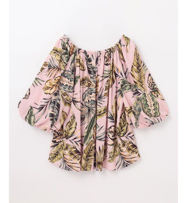 Grace Class「リーフプリントカフタントップ」|シャツ・ブラウス|