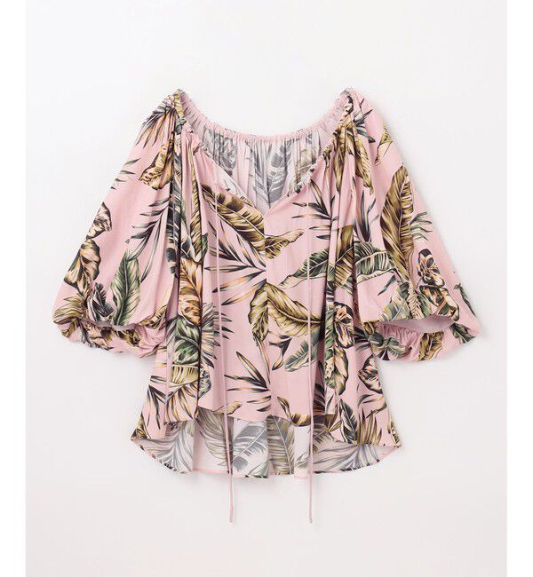 Grace Class「リーフプリントカフタントップ」|シャツ・ブラウス|