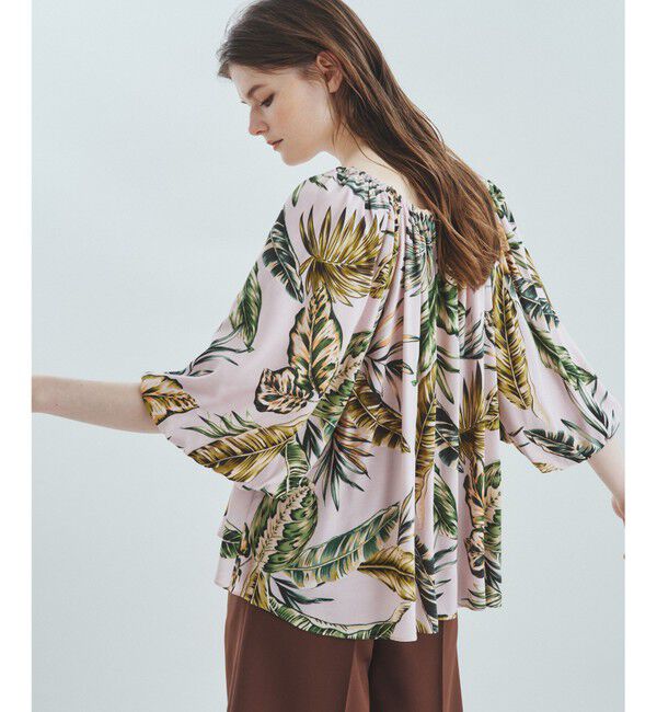 Grace Class「リーフプリントカフタントップ」|シャツ・ブラウス|