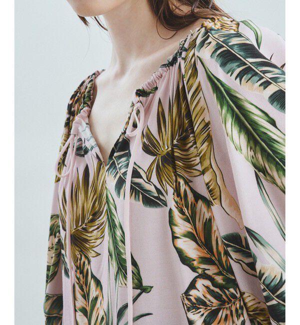 Grace Class「リーフプリントカフタントップ」|シャツ・ブラウス|