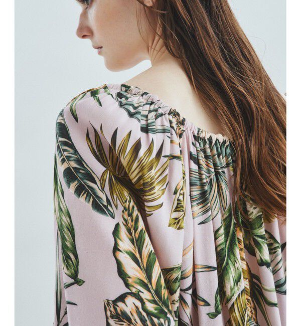 Grace Class「リーフプリントカフタントップ」|シャツ・ブラウス|