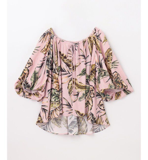 Grace Class「リーフプリントカフタントップ」|シャツ・ブラウス|