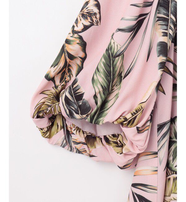 Grace Class「リーフプリントカフタントップ」|シャツ・ブラウス|