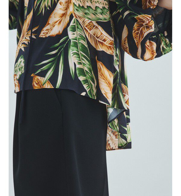 Grace Class「リーフプリントカフタントップ」|シャツ・ブラウス|