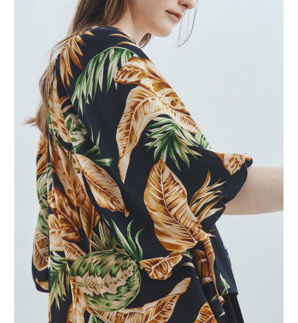 Grace Class「リーフプリントカフタントップ」|シャツ・ブラウス|