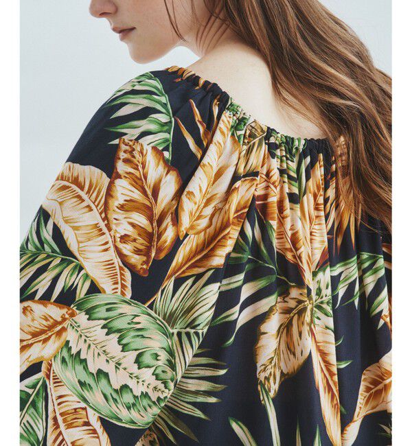 Grace Class「リーフプリントカフタントップ」|シャツ・ブラウス|