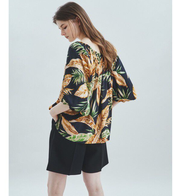 Grace Class「リーフプリントカフタントップ」|シャツ・ブラウス|