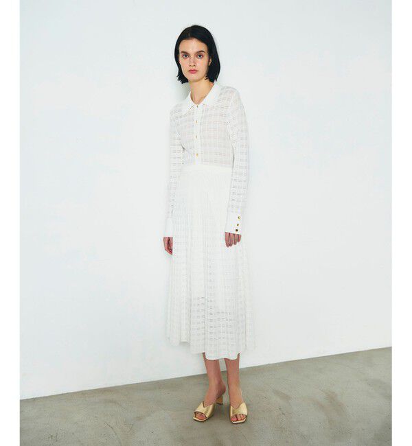 Diagram「ウェーブニットワンピース」|ワンピース|ホワイト