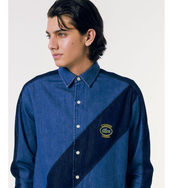 LACOSTE「バイアスカットデニムシャツ」|シャツ・ブラウス|