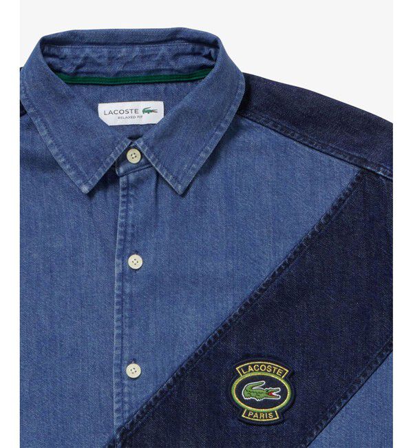 LACOSTE「バイアスカットデニムシャツ」|シャツ・ブラウス|