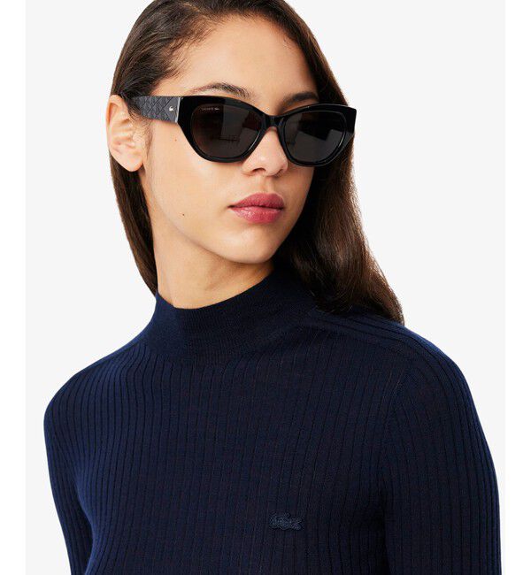 LACOSTE「3Dニッティングハイネック メリノウール ハイゲージニットセーター」|ニット・セーター|