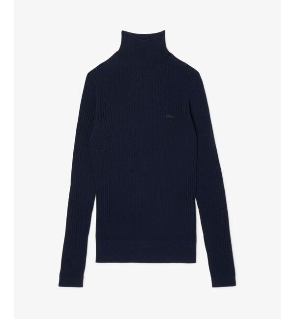 LACOSTE「3Dニッティングハイネック メリノウール ハイゲージニットセーター」|ニット・セーター|