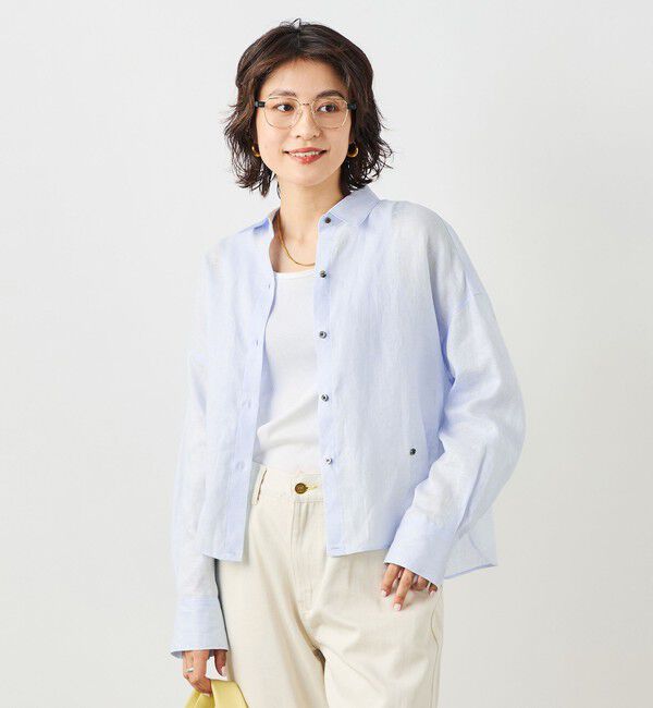 NOLLEY'S「MY STANDARD マルチWAYリネンショートシャツ」|シャツ・ブラウス|