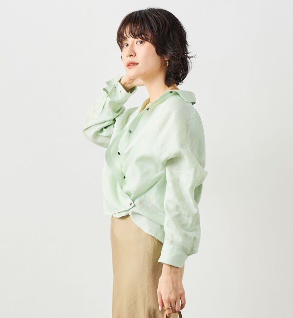 NOLLEY'S「MY STANDARD マルチWAYリネンショートシャツ」|シャツ・ブラウス|