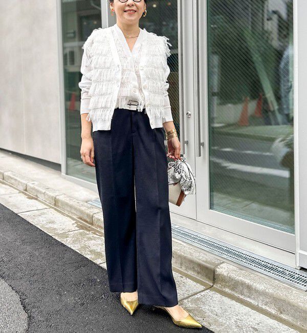 NOLLEY'S「《セットアップ対応》ウォッシャブルハイスペック麻調愛されセミワイドパンツ」|その他|