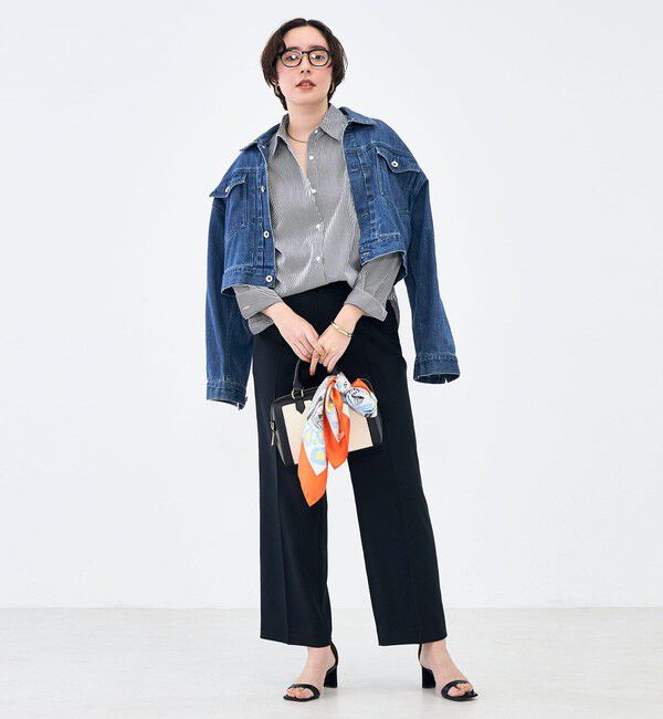 NOLLEY'S「《セットアップ対応》ウォッシャブルハイスペック麻調愛されセミワイドパンツ」|その他|