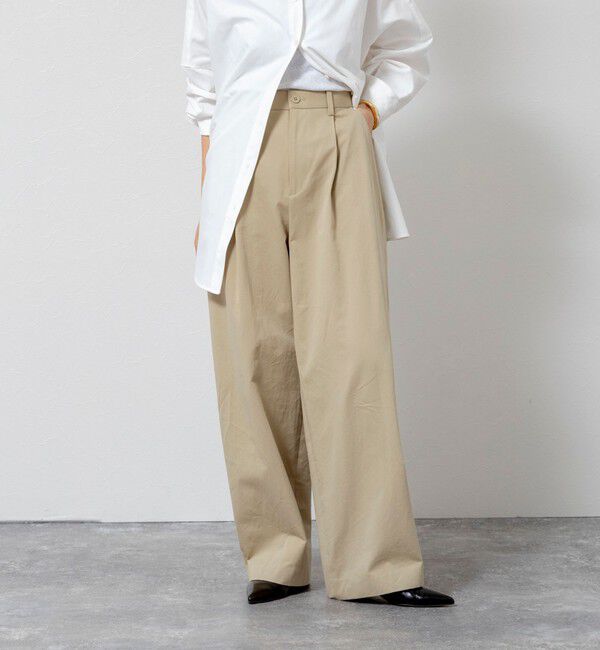 MAQWEL「【MAQWEL/マクウェル】ウォッシャブルカーブチノパンツ」|チノ|ベージュ