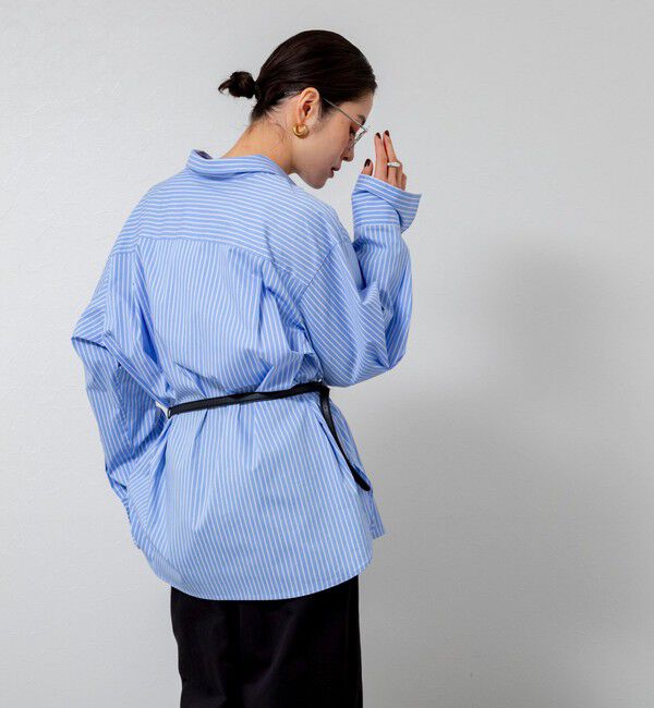 MAQWEL「【MAQWEL/マクウェル】ウォッシャブルストライプシャツ」|シャツ・ブラウス|