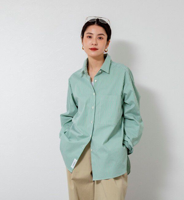 MAQWEL「【MAQWEL/マクウェル】ウォッシャブルストライプシャツ」|シャツ・ブラウス|