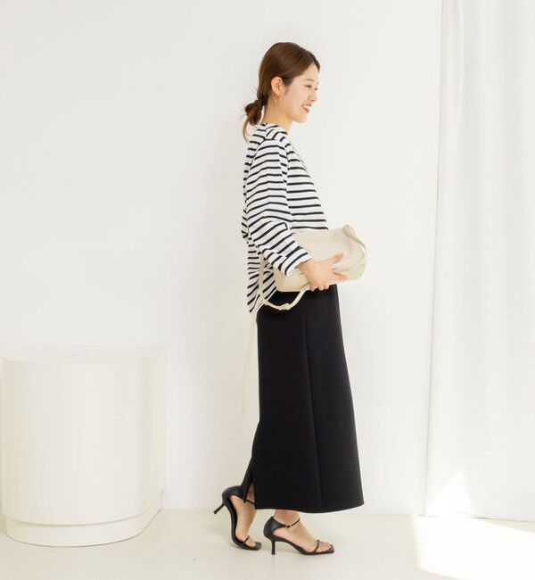 NOLLEY'S「【WEB限定】ウォッシャブルボーダープリントロンTee」|Tシャツ・カットソー|